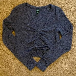 Wild Fable, Navy Crop Long Sleeve , Medium